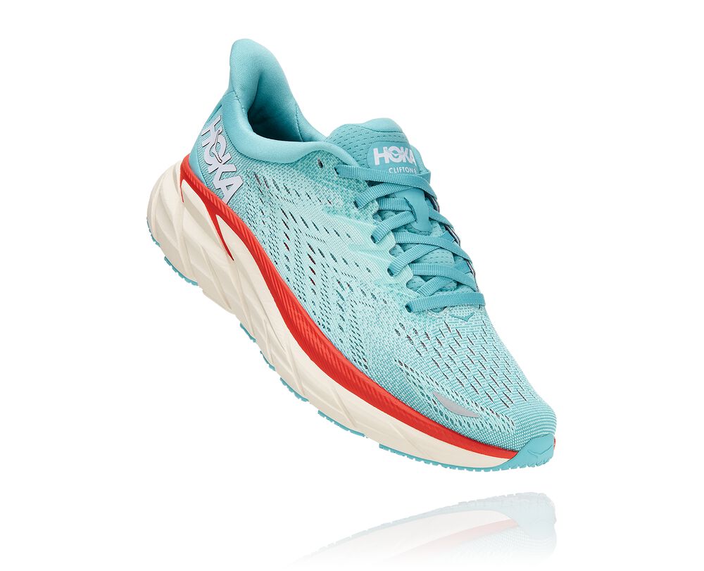Hoka One One Clifton 8 Löparskor Dam LjusTurkos - SE-8475906